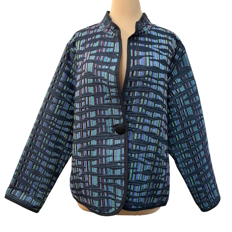 Trimdin Chenille Jacket<br />
Reversible<br />
Colors:  Teal, Purple, Burgandy, and Green<br />
Size: XL