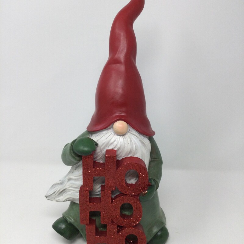 Holiday Gnome,
Green/Red/Grey,
Size: 13.5 X 7 In