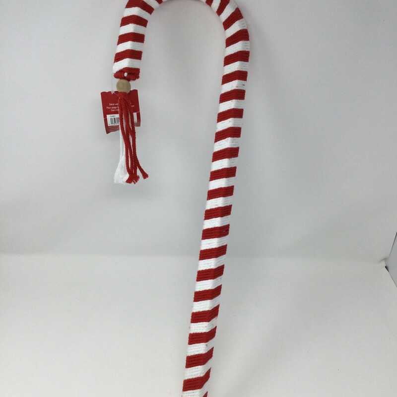 Large Candy Cane Wall Decor,
Red/White,
Size: 23 X 7.5 In