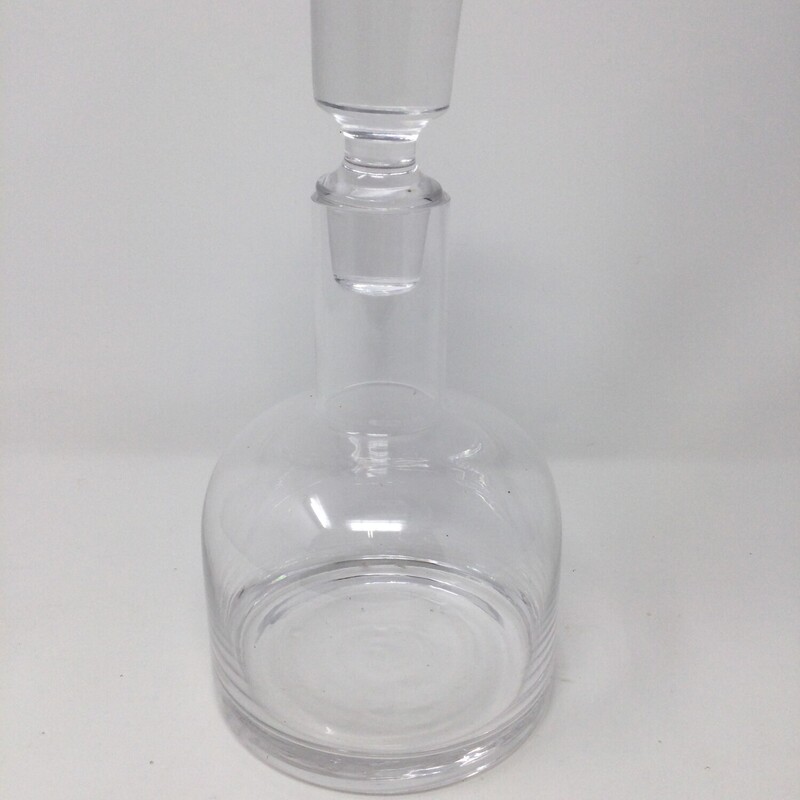 Glass Decanter,
Clear,
Size: 10 X 5 In