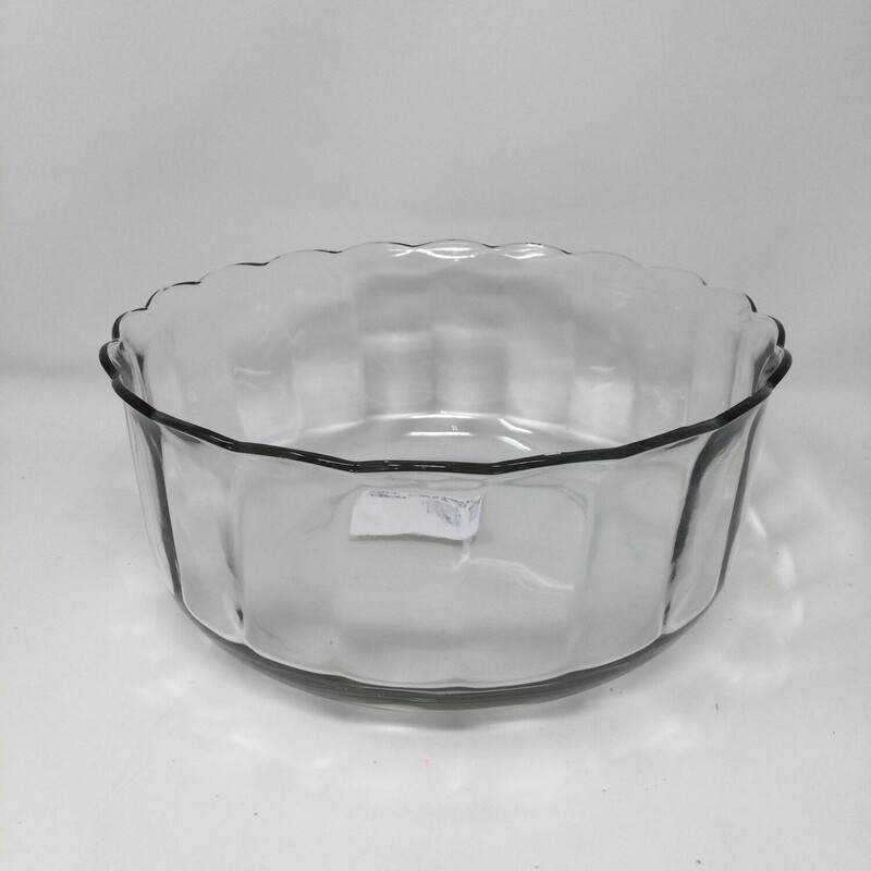 Large Glass Bowl,
Clear,
Size: 10 X 4.5 In