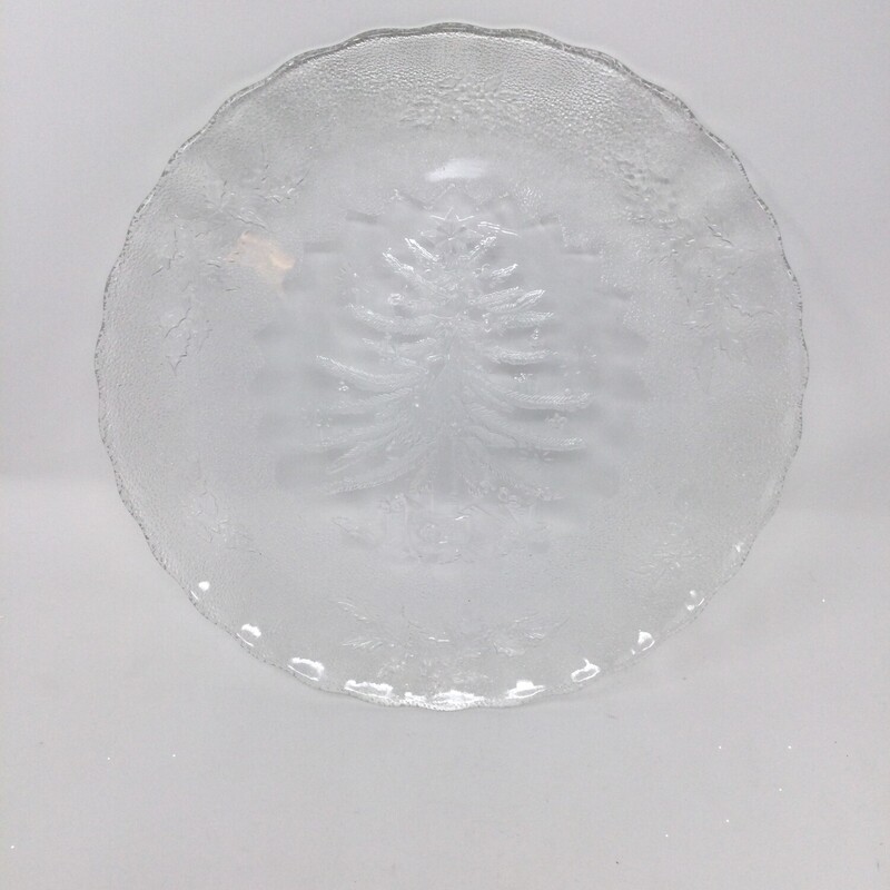 Christmas Tree Serving Plate,
Clear,
Size: 12.25 In