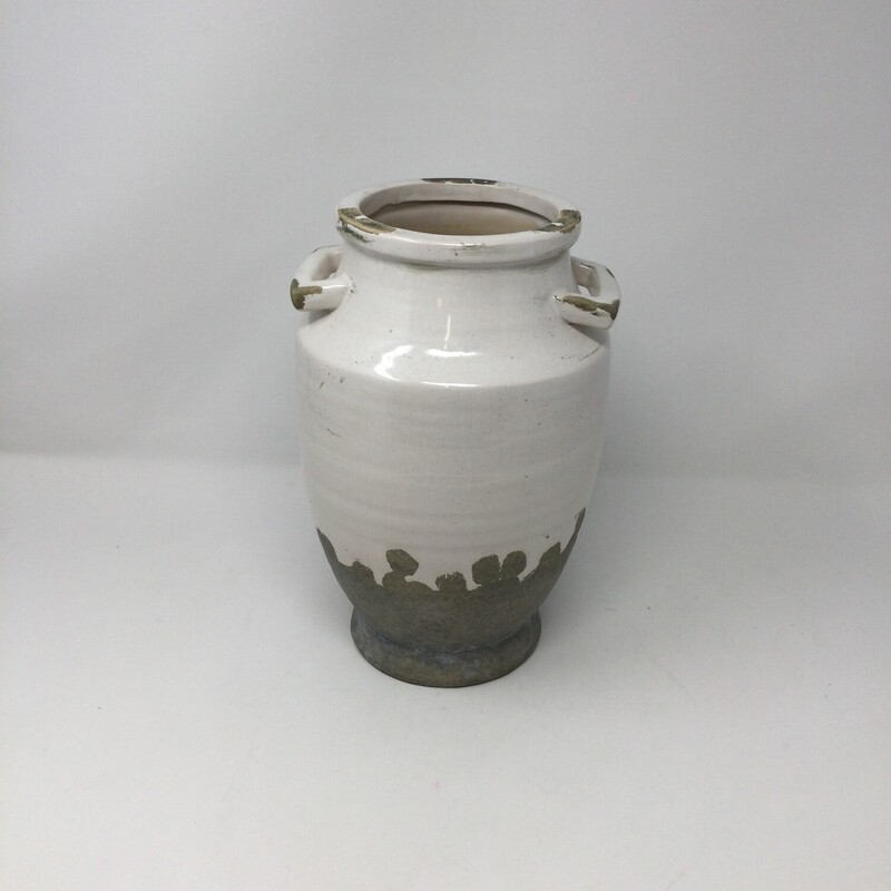 Vase, Crm/Grey, Size: 10in