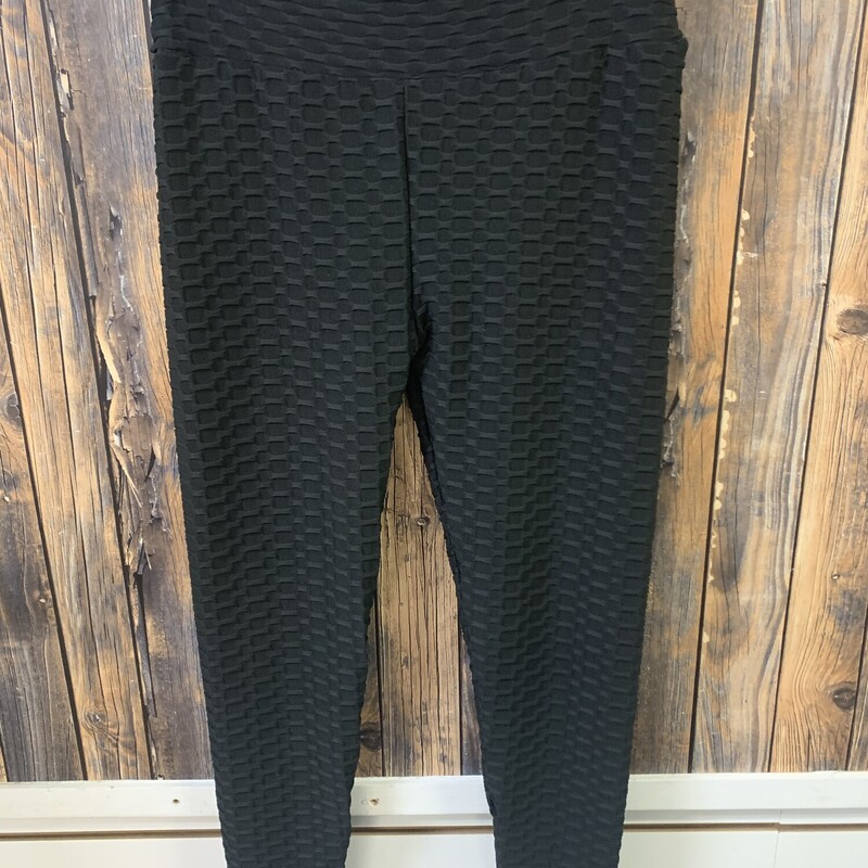 Black Scrunchy Leggings, Size: S