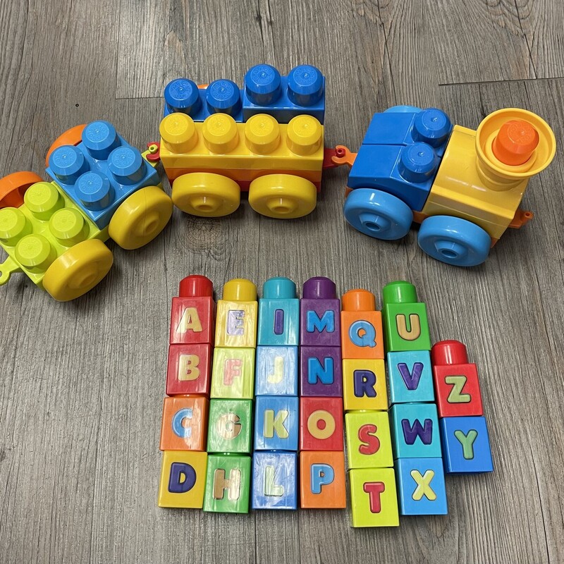 Mega Blocks ABC Train, Multi, Size: Pre-owned