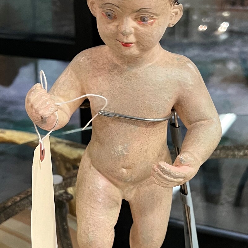 Guatemalan Baby Jesus, Metal, 19th Century, 13in tall