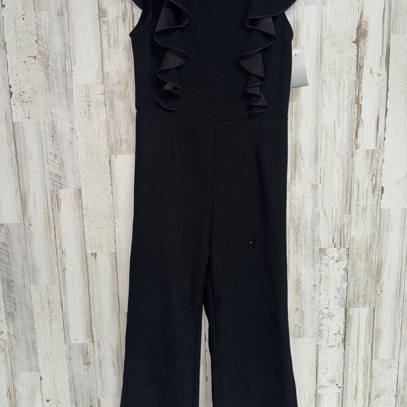 7/8 Black Ruffle Romper, Black, Size: Girl 7/8