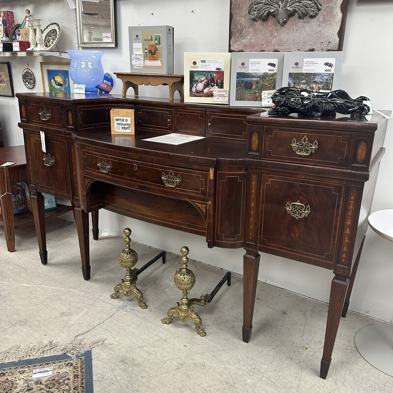 Gorgeous Antique British Sideboard, Carribean Dark Mahogany. A magnificent statement piece!
Size: 78x28x44.5