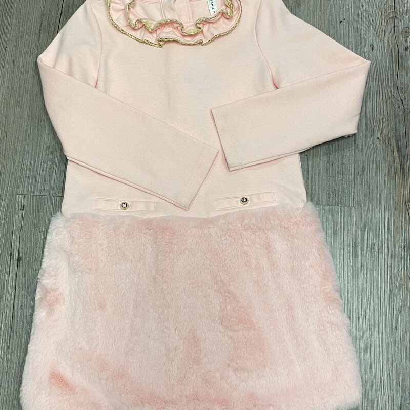 Janie And Jack Dress LS, Pink, Size: 5Y