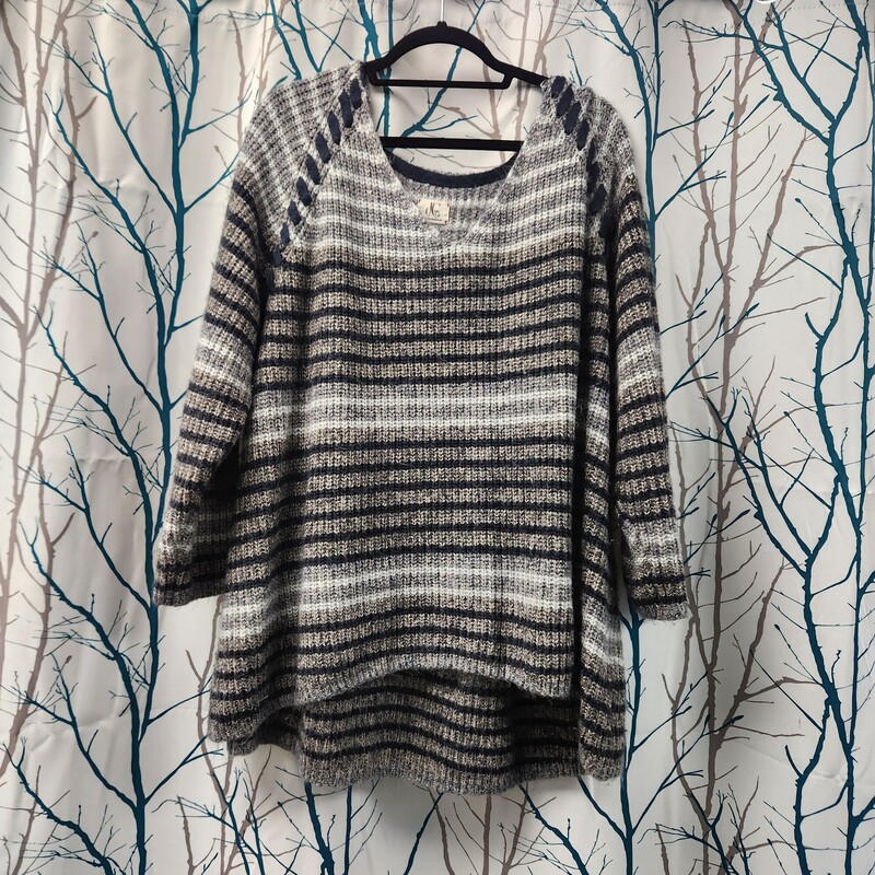 DC Jeans Sweater, Stripes, Size: 2X