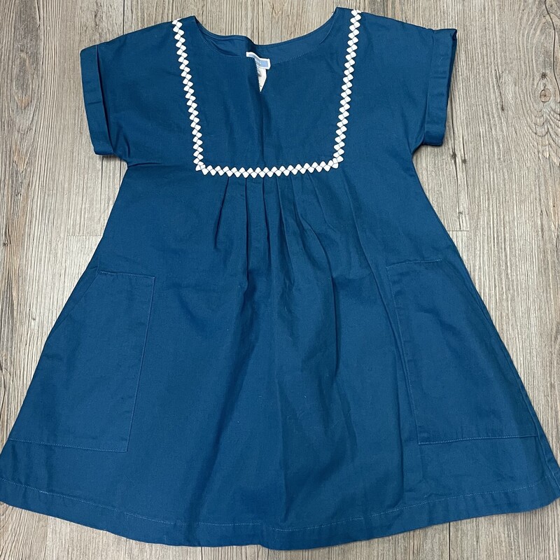 Jacadi Denim Dress, Blue, Size: 6Y