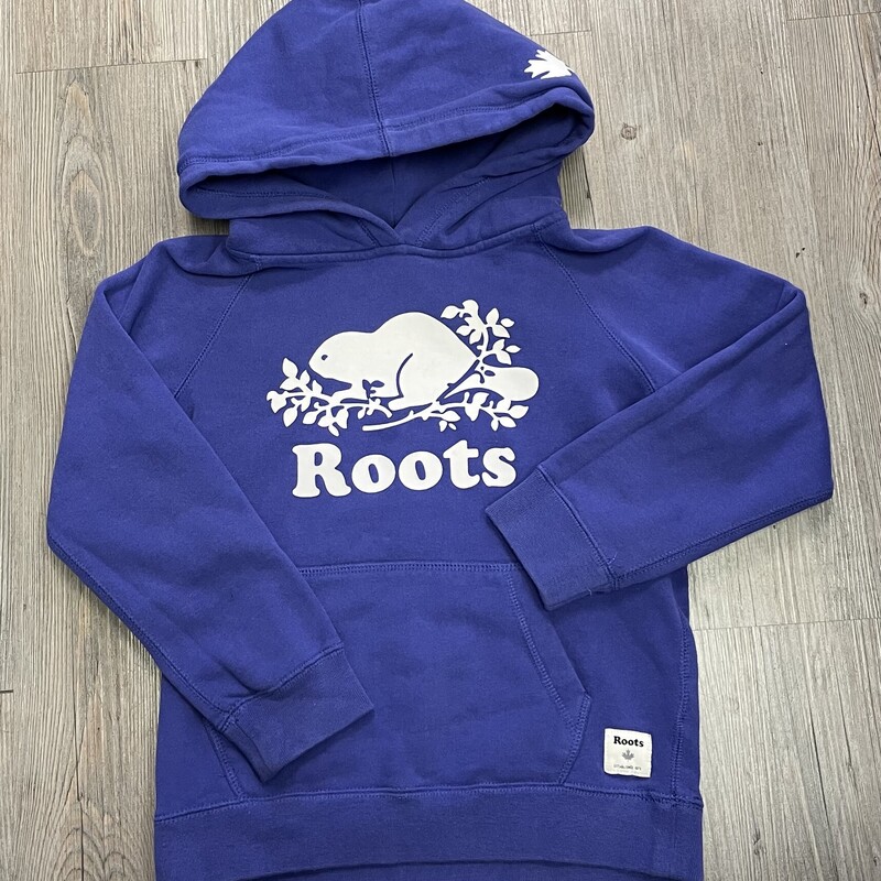 Roots Pullover Hoodie, Purple, Size: 7-8Y