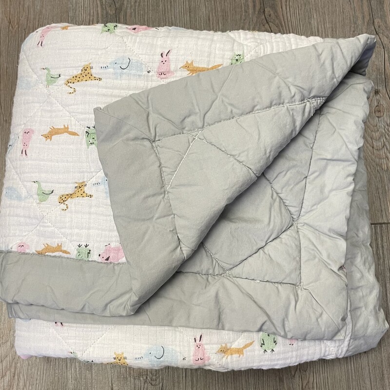 Aden & Anais Quilted Blan, Grey, Size: Pre-owned