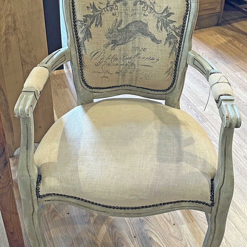 Upholstered Rabbit Themed Chair
24 In Wide x 23 In Deep x 36 In Tall.