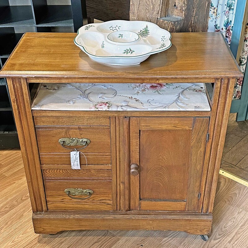 Commode W/Wallpaper Dwr