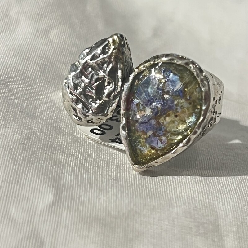 Sterling abalone ring