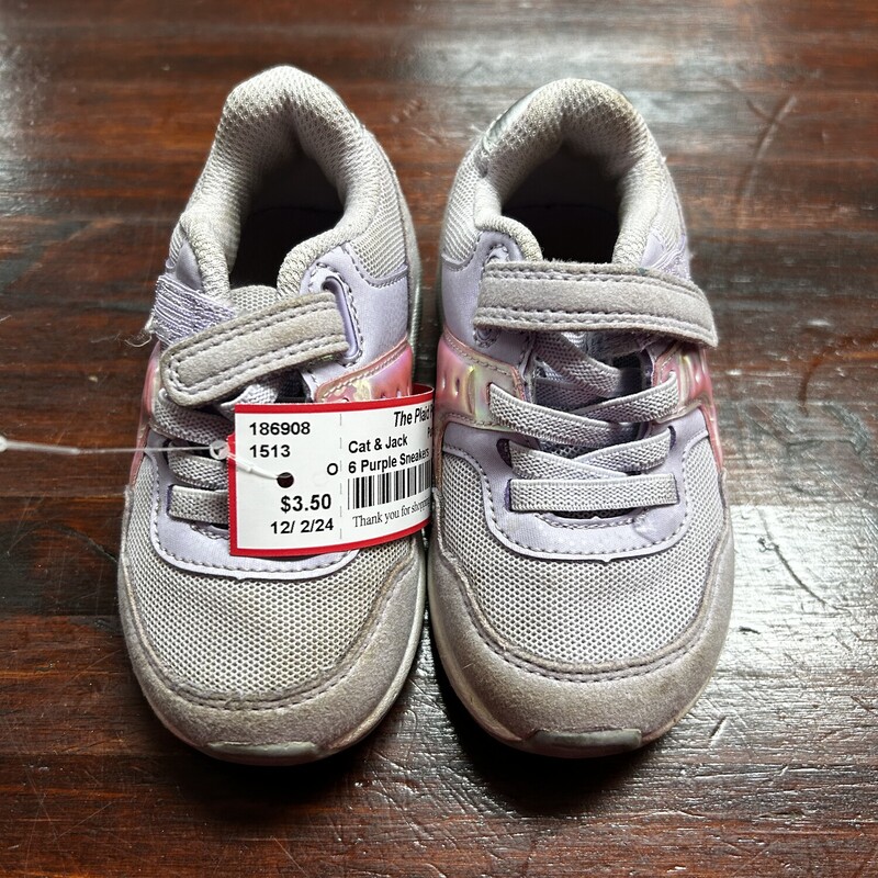 6 Purple Sneakers, Purple, Size: Shoes 6