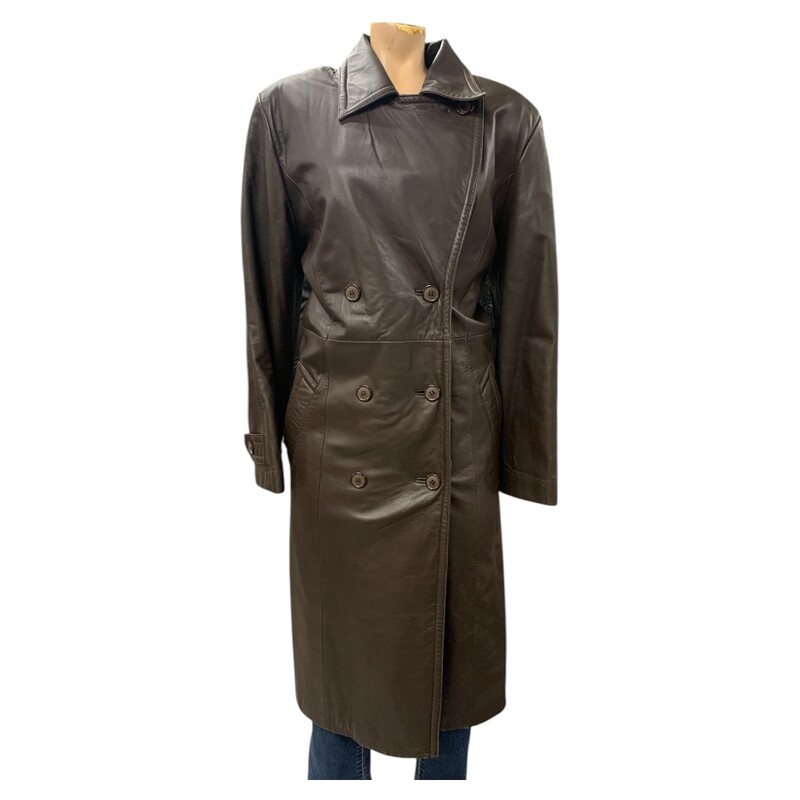 Danier Leather Long, Drkbrwn, Size: M