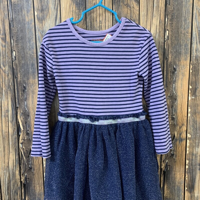 Purple W-stripes Dress