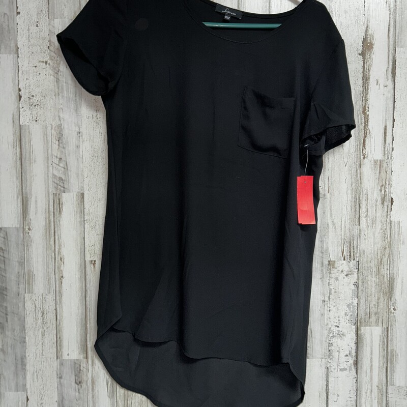 M Black Sheer Pocket Top