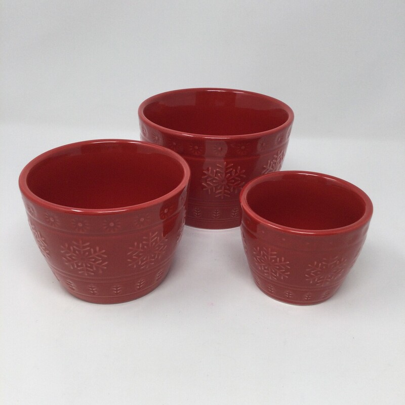 SnowflakeTreat Dish Trio,
Red