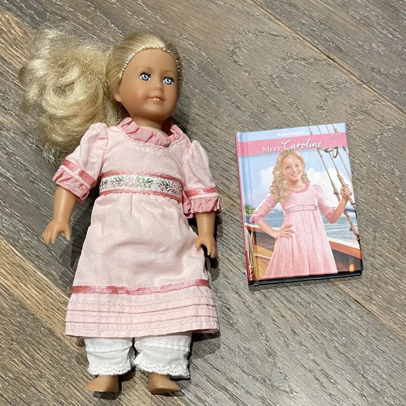 AG Doll Mini Caroline, Pink, Size: Pre-owned