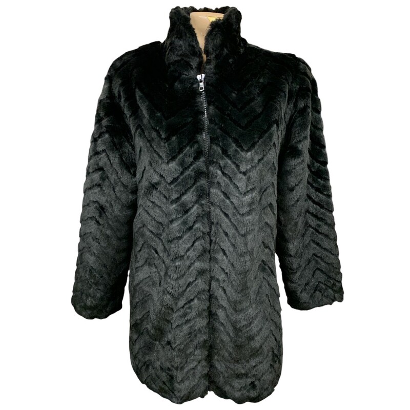 Olympia Faux Fur, Black, Size: S