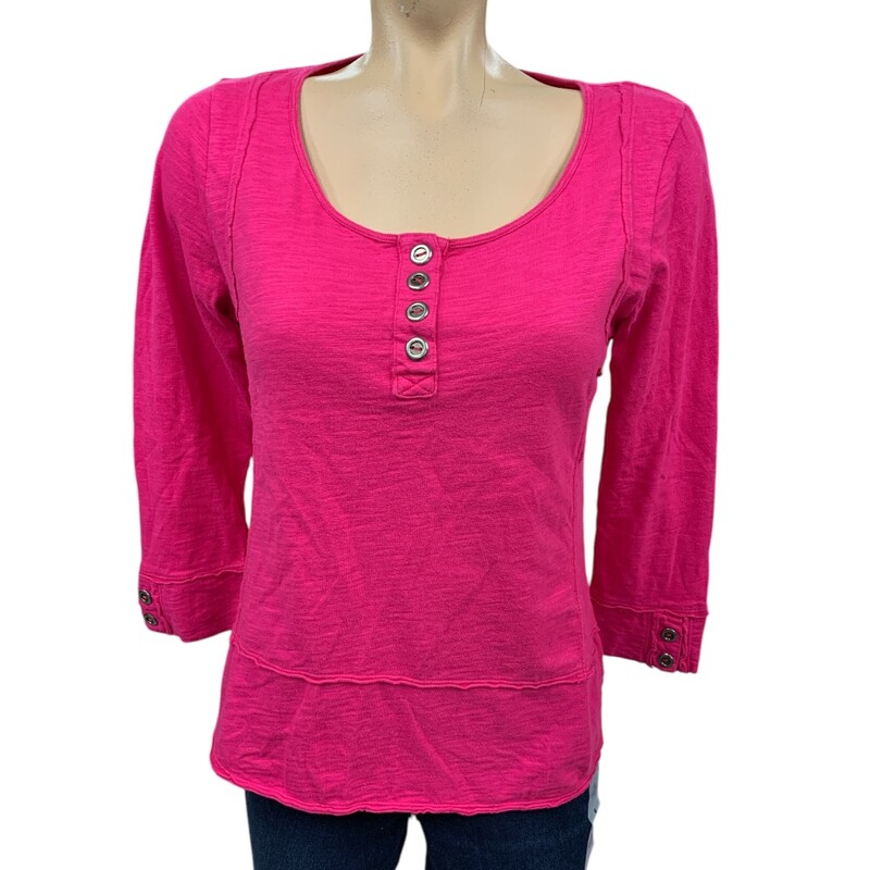 Neon Buddha Top, Pink, Size: S