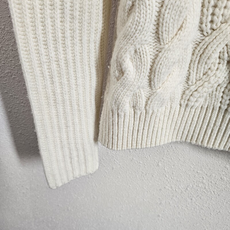 Helmut Lang Cable Knit, Ivory, Size: Xs