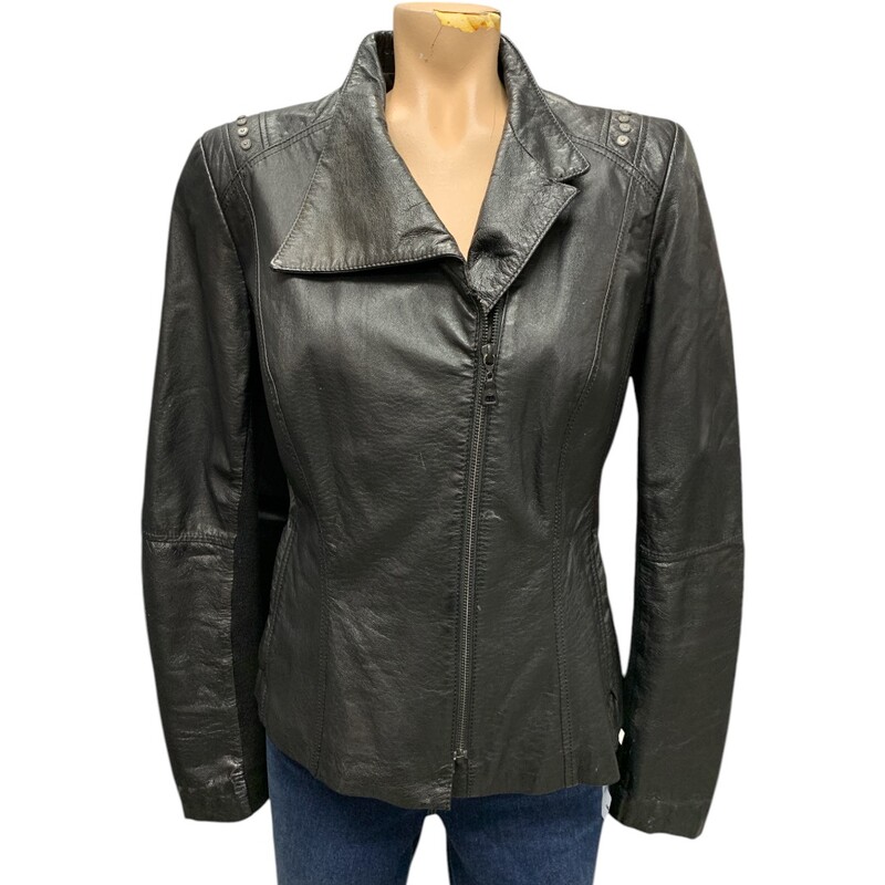 Danier Leather, Black, Size: M