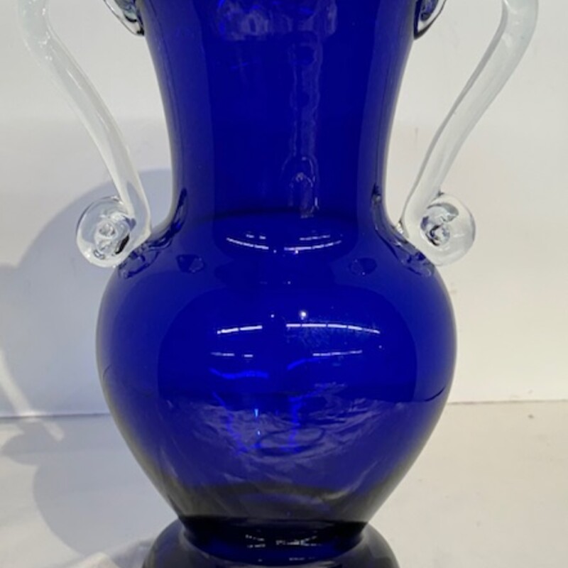 Glass Cobalt Vase With Handles
Blue Clear
Size: 7x10H