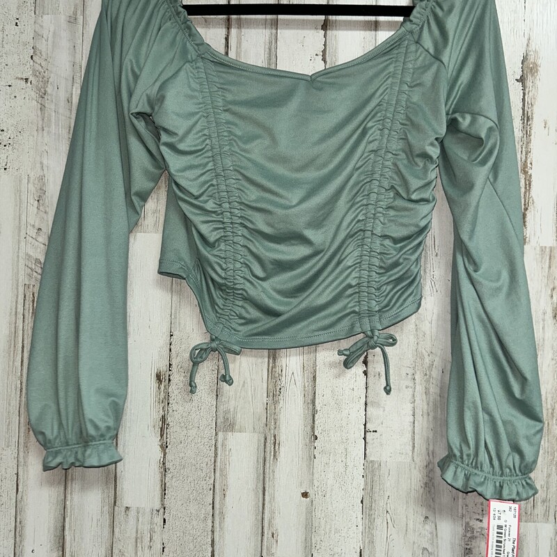 M Green Scrunched Top