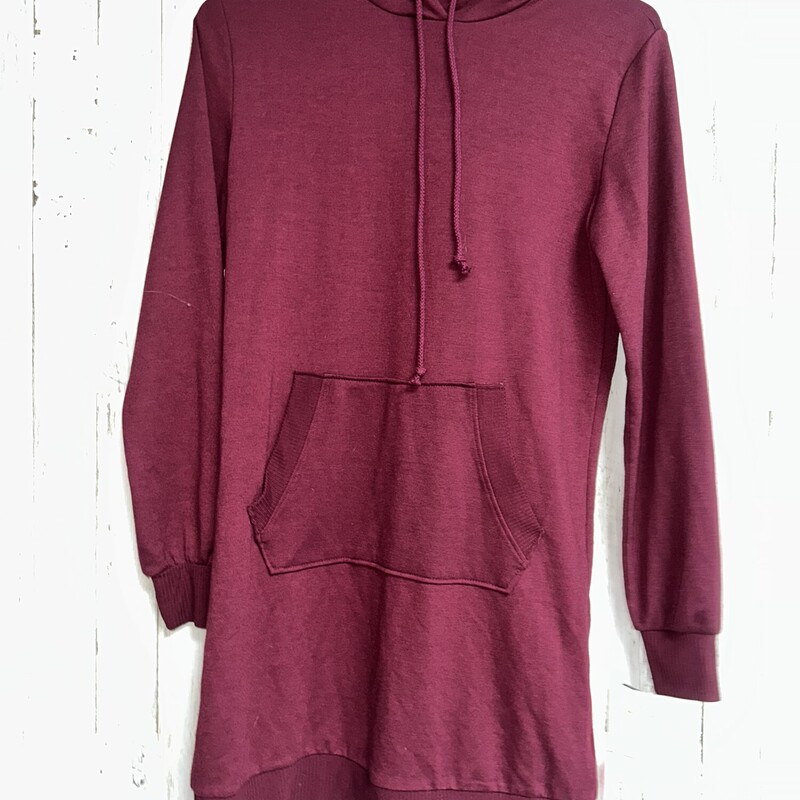 XS Maroon Hooded Dress