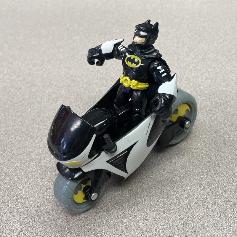 Batman In Motorcycle, Black, Size: 2pc
Small