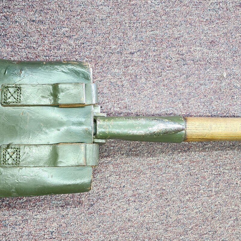 Vtg Trench Shovel / Pick, OD Green, Size: Folding