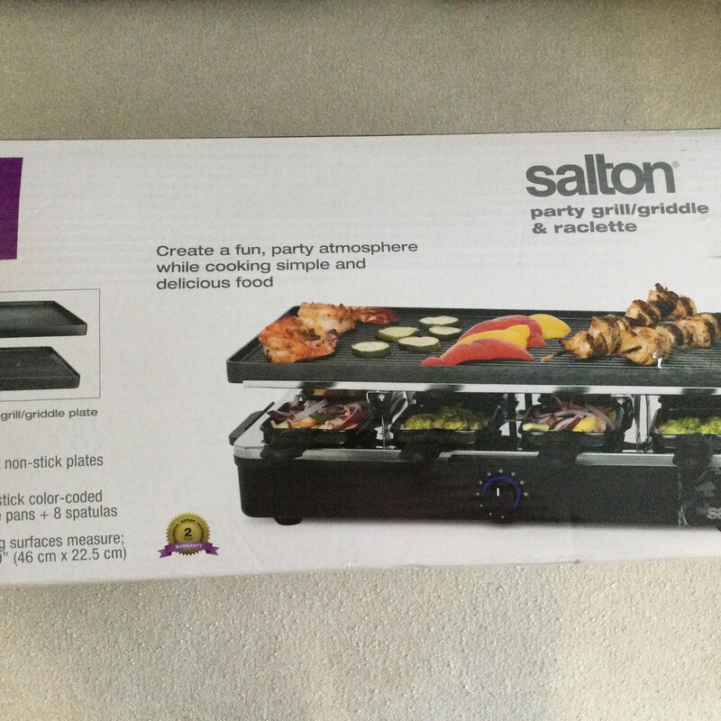 Salton Raclette,
Black,
Size: Set Of 8