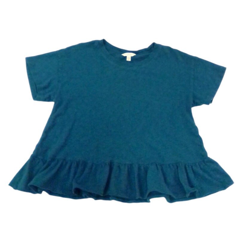 Dark Teal Peplum Shirt