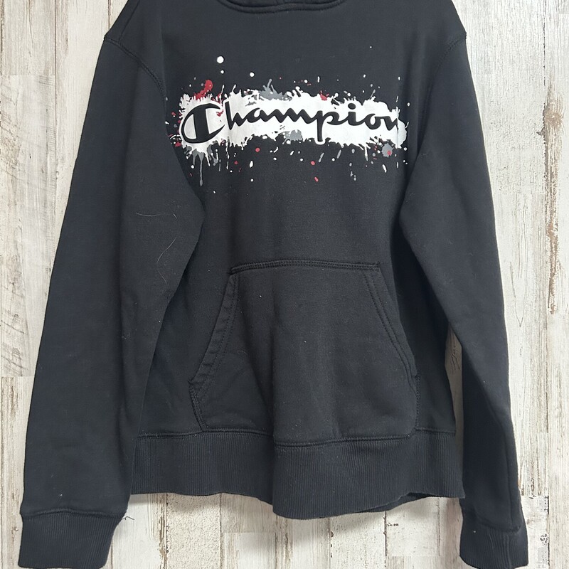 7/8 Black Splatter Hoodie