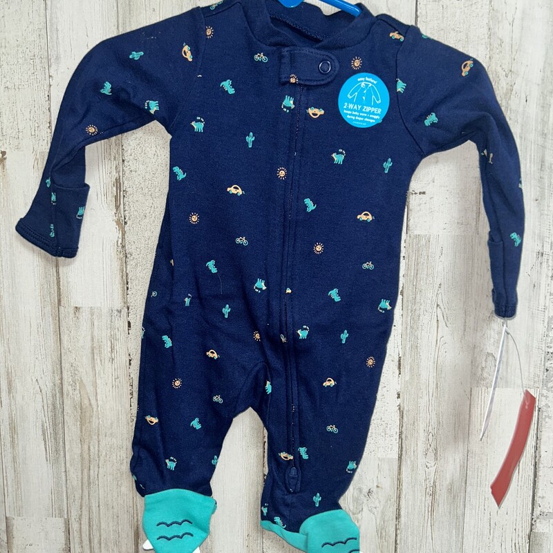 NEW NB Navy Dino Sleeper, Navy, Size: Boy 0-9m