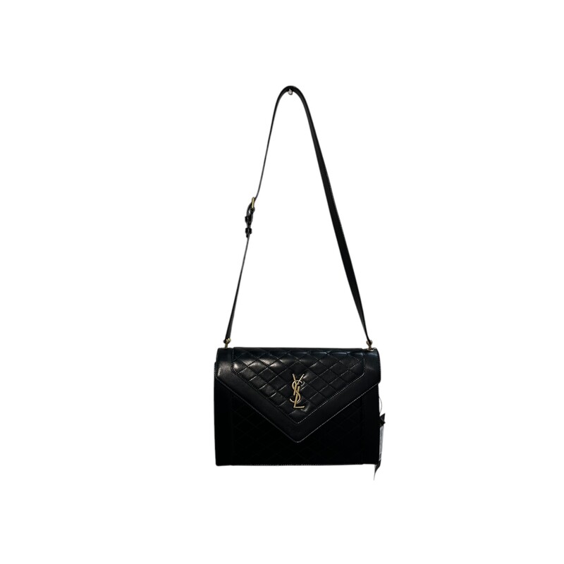 Saint Laurent Gaby Leather Bag<br />
Style code: PLB668863.0221<br />
Dimensions: 10Lx 8 H<br />
Some minor scratches in the interior<br />
Comes with original box and dust bag.<br />
In great condition.