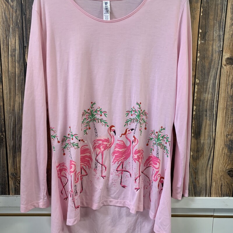 Pink Flamingo Christmas S, Size: L