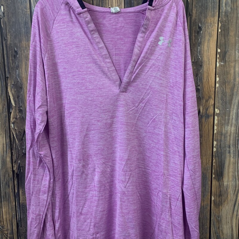 Pinkish Purple UA Hood Shirt, Size: M