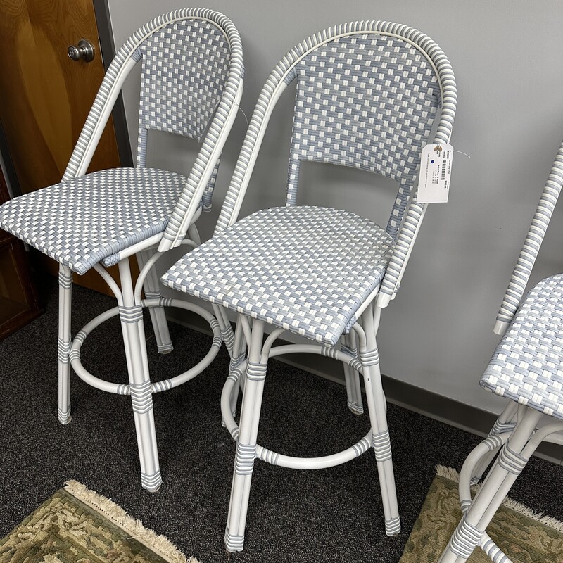 Serena Lily Swivel Stool, Blue and White
Size: 30in seat