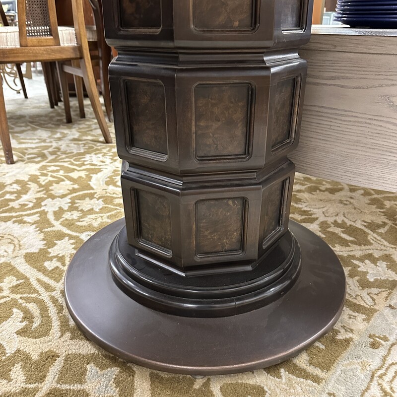 Round Stone Dining Table, Wood/Metal Base
Size: 48in