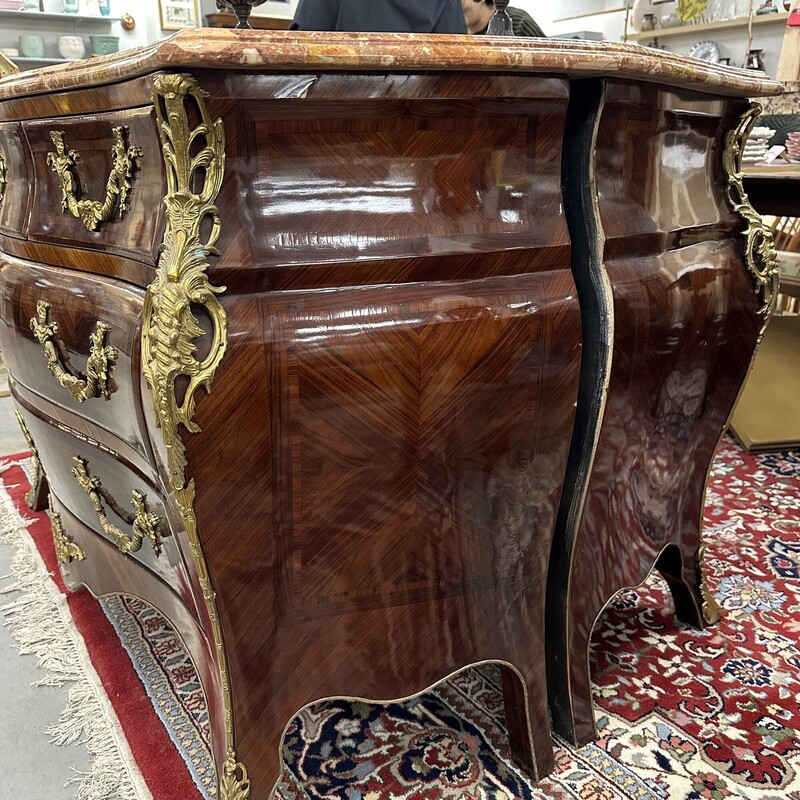 Bombay Chest, Wood with Beautiful Marble Top (price is for one chest only; 4 are available, while they last)<br />
Size: 52L x 21D x 36H