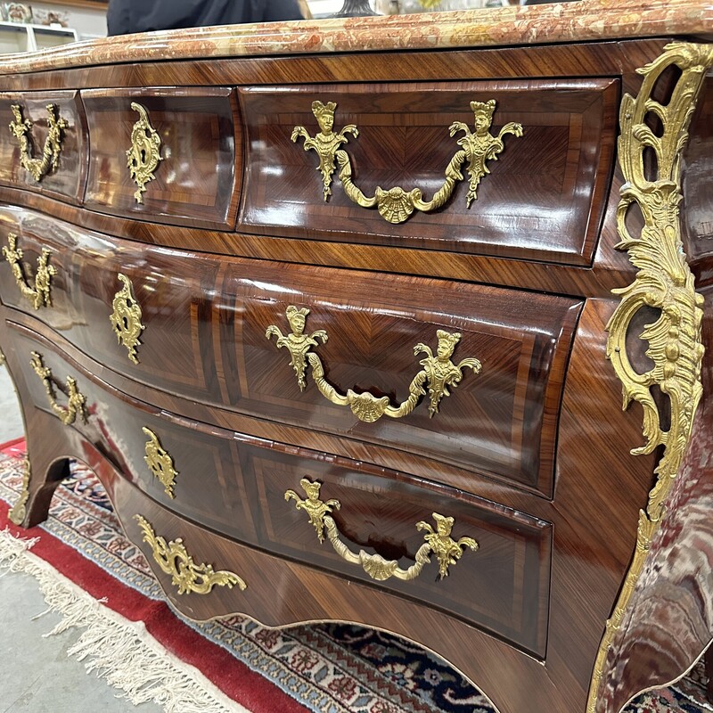 Bombay Chest, Wood with Beautiful Marble Top (price is for one chest only; 4 are available, while they last)<br />
Size: 52L x 21D x 36H