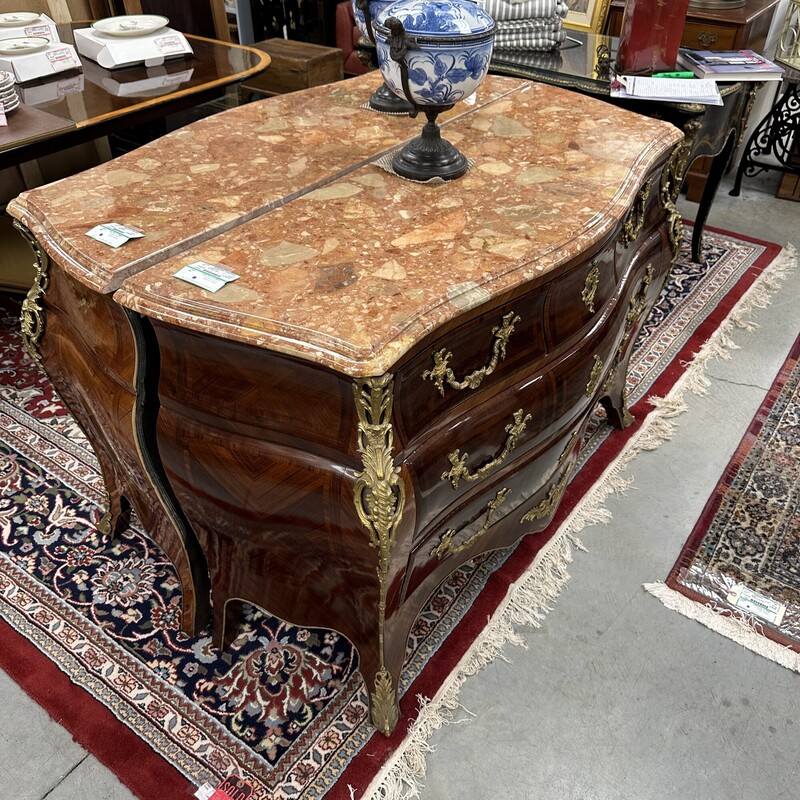 Bombay Chest, Wood with Beautiful Marble Top (price is for one chest only; 4 are available, while they last)<br />
Size: 52L x 21D x 36H