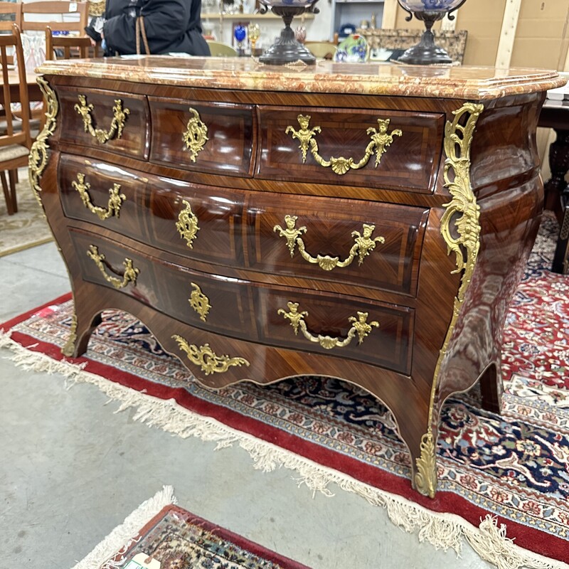 Bombay Chest, Wood with Beautiful Marble Top (price is for one chest only; 4 are available, while they last)<br />
Size: 52L x 21D x 36H