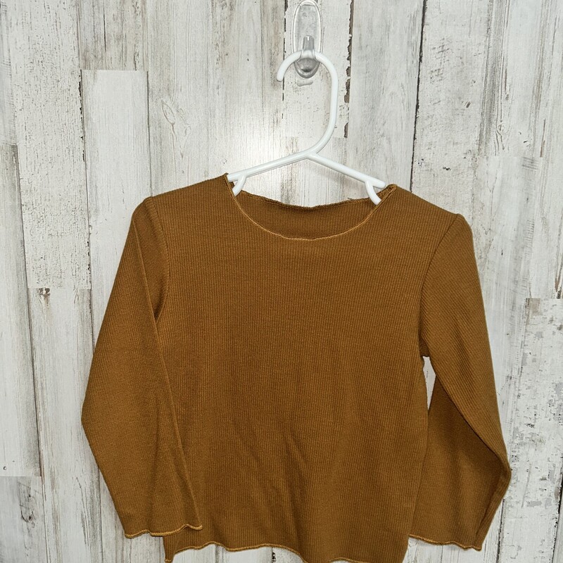 3T Tan Ribbed Top, Tan, Size: Girl 3T