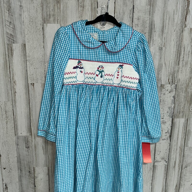 4 Snowman Smocked Dress